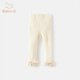 班喜迪女童褲子春裝洋氣寶寶針織打底褲小童連褲襪春秋款兒童外穿打底襪 米色 110 (L) 建議3-4歲