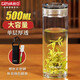 格亞（GEYA）單層玻璃杯大容量茶杯男高檔商務(wù)辦公泡茶杯水杯車(chē)載杯子 500ML