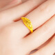 千影珠寶黃金戒指女款素金指環(huán)AU750真金飾品花朵結婚首飾年輕送媽媽 AU750  小花戒指(2.05-2.5g)