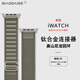 表帶哥適用蘋(píng)果手表表帶s10表帶高定款夏季透氣11/9/8/7iwatch45/46/49MM/ultra3/2/1高山尼龍表帶橄欖L
