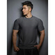 CEENIU收袖口短袖男男修身螺紋彈力健身緊身圓領(lǐng)百搭排汗休閑訓練運動(dòng)健 灰色 XL