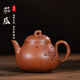 顧景舟指導(dǎo)國工趙老師原礦降坡泥茄瓜小品宜興紫砂壺執(zhí)壺照保真品 趙信軍 降坡泥 茄瓜 160ml