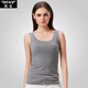 犇業(yè)男女無(wú)痕背心打底衫夏季修身無(wú)袖打底內衣棉汗衫坎袖9263 9334 9263淺麻灰 L