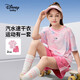 迪士尼（DISNEY）女童速干短袖套裝六一兒童節中大童高彈兩件套25夏DB421AA18粉150