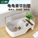 威畢烏龜缸專用飼養(yǎng)生態(tài)缸別墅巴西龜帶曬臺家用魚缸養(yǎng)龜箱屋鱷龜 防逃逸烏龜缸白色大號造景套餐