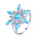兒童寶寶冰雪愛(ài)莎戒指鉆戒女雪花女童戒子小女孩寶石鉆石公主小孩 冰花戒指