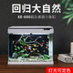 森森（SUNSUN）超白玻璃魚缸一體缸自循環(huán)客廳小型家用水族箱生態(tài)免換水金魚缸 升級(jí)款XE-600 內(nèi)置棉和濾材