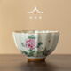 四方亭汝窯功夫茶杯女士花朵高顏值主人杯茶具家用喝茶個(gè)人專(zhuān)用單杯陶瓷 天香牡丹杯-閉月 60-110mL