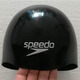 速比濤（Speedo）speedo速比濤鋼盔泳帽專(zhuān)業(yè)競賽訓練硅膠游泳帽圓頂低阻加厚快三 【經(jīng)典黑色】 均碼
