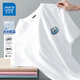 真維斯冰絲短袖t恤男士夏季涼感上衣服2026新款速干大碼莫代爾半袖男裝 白色(丑丑怪胸標) XL (180) (不起球不掉色)