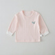 寶寶秋衣長(cháng)袖上衣春秋新生兒純棉內搭打底衫1嬰兒肩扣內衣T恤睡衣 粉色 90碼