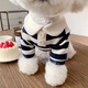 小凍狗狗夏季衣服薄款透氣短袖休閑可愛風(fēng)小型犬衣服寵物防掉毛春夏裝 邦迪藍條紋 XS （建議1-3斤）