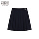 Teenie Weenie小熊女裝簡(jiǎn)約夏季A字半身裙百褶裙短裙學(xué)院風(fēng)休閑時(shí)髦 藏青色 XS (155)