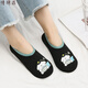 地板襪成人地板襪套大人秋季室內隔涼成人男女早教鞋襪春夏薄款透氣襪倩繡菲 M008：黑色白熊 成人女款：建議35-40碼