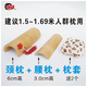 頸椎竹木枕腰椎竹枕竹枕頭頸枕汗蒸枕楠竹枕定制 頸枕+腰枕(竹一套)1.65米左右用
