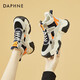 達芙妮（DAPHNE）厚底老爹鞋女秋冬高幫運動休閑鞋冬學(xué)生冬季加厚加絨保暖棉鞋冬鞋 黑色/單里 37 標(biāo)準(zhǔn)碼