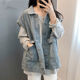 無(wú)袖坎肩工裝牛仔馬甲女朋克ins學(xué)生朋克寬松bf風(fēng)網(wǎng)紅馬夾外套潮SN0703 9901#藍色 【收藏優(yōu)先發(fā)貨】 L 建議115-130斤