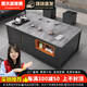 易木擇2025新款客廳茶幾帶燒水壺一體家用茶桌深灰色辦公巖板泡茶臺功夫 灰色送茶爐全套 130*70*56CM