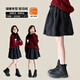 小豬彼特女童半身裙秋冬2025新款兒童新年加厚夾棉蓬蓬短裙女大童冬季裙子 4533黑色裙子 【羽絨棉】 120 cm
