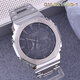 CASIO卡西歐50周年 GSHOCK農(nóng)家橡樹光能藍牙手表男 GM-B2100 GMC-B2100 GM-B2100D-1銀鋼保險盒