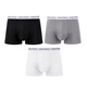 NAUTICA UNDERWEAR520禮物棉平角褲2025年春夏上新棉四角褲3條裝 黑+白+灰 2XL