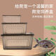 勛貍粑烏龜飼養(yǎng)盒缸箱多功能爬寵盒防逃逸透氣特大號(hào)水陸兩棲養(yǎng)倉鼠角蛙 【特大號(hào)透黑】38*24*17帶蓋+曬臺(tái) 適合：烏龜/倉鼠/角蛙/蜘蛛/蜥蜴