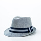 歐凡迪 帽子男夏天小禮帽韓版潮爵士帽男士復古海邊紳士禮帽夏季出游女 藍色 成人均碼(56-58cm)