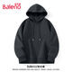 班尼路（Baleno）連帽衛(wèi)衣男春秋季潮流ins簡約大碼帶帽上衣男生寬松慵懶純色帽衫