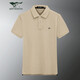 七匹狼短袖T恤男純棉薄款夏季新款商務(wù)休閑男士翻領(lǐng)凈色打底衫 701(卡其) 170/88A/L