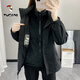 啄木鳥(niǎo)沖鋒衣外套女春秋冬季三合一可拆卸防風(fēng)防水定制潮牌新款登山風(fēng)衣 女款黑色（外套+內(nèi)膽） M