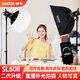 神牛SL60IID/Bi攝影燈直播設(shè)備主播LED補(bǔ)光燈網(wǎng)紅美妝美顏常亮燈兒童太陽燈影棚視頻錄像柔光燈套裝 SL60II單燈頭(不含燈架/柔光箱） 白光版D