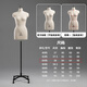 奉邦人臺立體裁剪女服裝設計打版制衣假人偶84立裁模特展示架定制 國標84碼+鐵管萬(wàn)向輪 套餐一【人臺貼線(xiàn)】