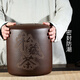 茗泥堂 宜興紫砂茶葉罐大號(hào)儲(chǔ)茶罐普洱茶餅儲(chǔ)存罐密封存茶缸家用儲(chǔ)物罐 10-12餅裝 直筒紫泥私藏茶款
