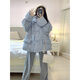 俞兆林棉襖女冬季羽絨棉服新款2025年韓系學(xué)生奶呼呼牛角扣棉衣加厚外套 淺藍色 M 【建議100-120斤】