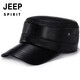 吉普（JEEP）羊皮帽子男士冬季平頂鴨舌帽加絨加厚保暖防寒冬帽棒球帽 A0122