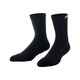 有志者（UZIS）專(zhuān)業(yè)運動(dòng)襪男美式籃球襪跑步吸汗純色毛巾底襪[新星] 黑色 中筒 M （40-43）