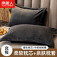 南極人（Nanjiren）牛奶加絨枕頭枕芯頸椎睡眠整頭一對裝枕套家專用男單人整頭單只 英倫灰【單只枕芯+牛奶絨枕套】R 48x74cm