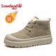 楓葉（leaveland）男鞋簡(jiǎn)約時(shí)尚潮流男士靴子舒適保暖增高耐磨休閑鞋加絨雪地靴 卡其色 39 (245mm)
