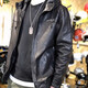 水洗連帽直拉.男士春秋頭層植鞣綿羊皮時(shí)尚休閑簡(jiǎn)約潮流皮夾克 黑色 XL 160-175斤