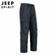 JEEP SPIRIT吉普休閑褲男春夏季軟殼沖鋒褲子男防水機(jī)能登山褲 灰色 2XL