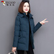 啄木鳥(niǎo)棉襖外套羽絨棉服女中長(cháng)款2026年冬裝新款中年女裝裝加厚中款棉衣 墨綠色 2XL 【建議120-140斤】