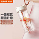 蘇泊爾（SUPOR）水杯塑料杯大容量吸管高顏值tritan材質(zhì)運動(dòng)水杯健身隨手搖搖杯 椰子棕650ml 650ml