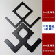 金美藝現(xiàn)代新中式角花吊頂對(duì)角成品客廳天花造型裝飾線條黑胡桃紅木紋色 一號(hào)角花--啞黑 寬度2cm