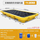 塑料危廢防滲漏托盤化學(xué)品二次容器機(jī)油桶托盤防滲透防泄漏平臺(tái)危廢間廢液防溢漏墊板防泄漏卡板防泄露 雙桶矮款A(yù) 1300*680*150mm