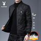 花花公子（PLAYBOY）羽絨服男2025秋冬季新款韓版潮牌立領(lǐng)上衣男時尚百搭潮流外套男裝 2090黑色【羽絨款】 XL