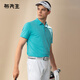 布先生 T恤春夏翻領(lǐng)短袖polo衫男中年商務(wù)純色運動(dòng)保羅上衣男裝AT11861 湖藍 M (170)
