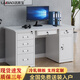 洛來寶鋼制辦公桌員工桌財(cái)務(wù)職員鐵皮桌子寫字臺(tái)帶抽屜帶鎖1.2米