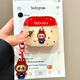 雅思戀 可愛卡通拉布布適用airpods4代保護套新款airpodspro2高級感三代2代女蘋果無線藍牙耳機殼 紅黃撞色耳機套-波點拉布布【單殼無掛件】 AirPods 4代