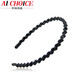 AiChoice簡約男女通用發(fā)箍時(shí)尚帶齒頭箍韓版發(fā)飾品簡約細(xì)頭飾盤發(fā)卡發(fā)夾 A款-氣質(zhì)黑灰