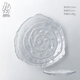 九土創(chuàng)意玻璃平盤(pán)水果甜點(diǎn)盤(pán)壽司碟子茶盤(pán)家用不規(guī)則沙拉盤(pán)子餐盤(pán) 5.9英寸玻璃盤(pán)